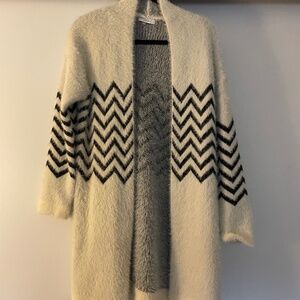 Cream and Black Sweater - Crazy Soft!